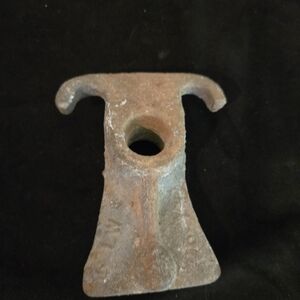 Vintage Metal Tool Ram Head For Wood Pole